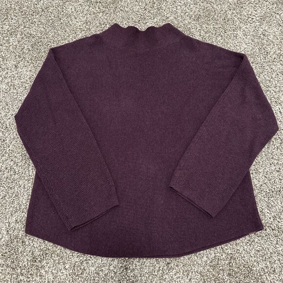 Lululemon Purple Ribbed Knit Pullover Mock Neck Sweater Women’s Size M/L - Picture 1 of 8